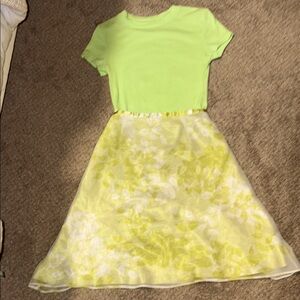 Floral Green and white skirt by apartment nine size 12